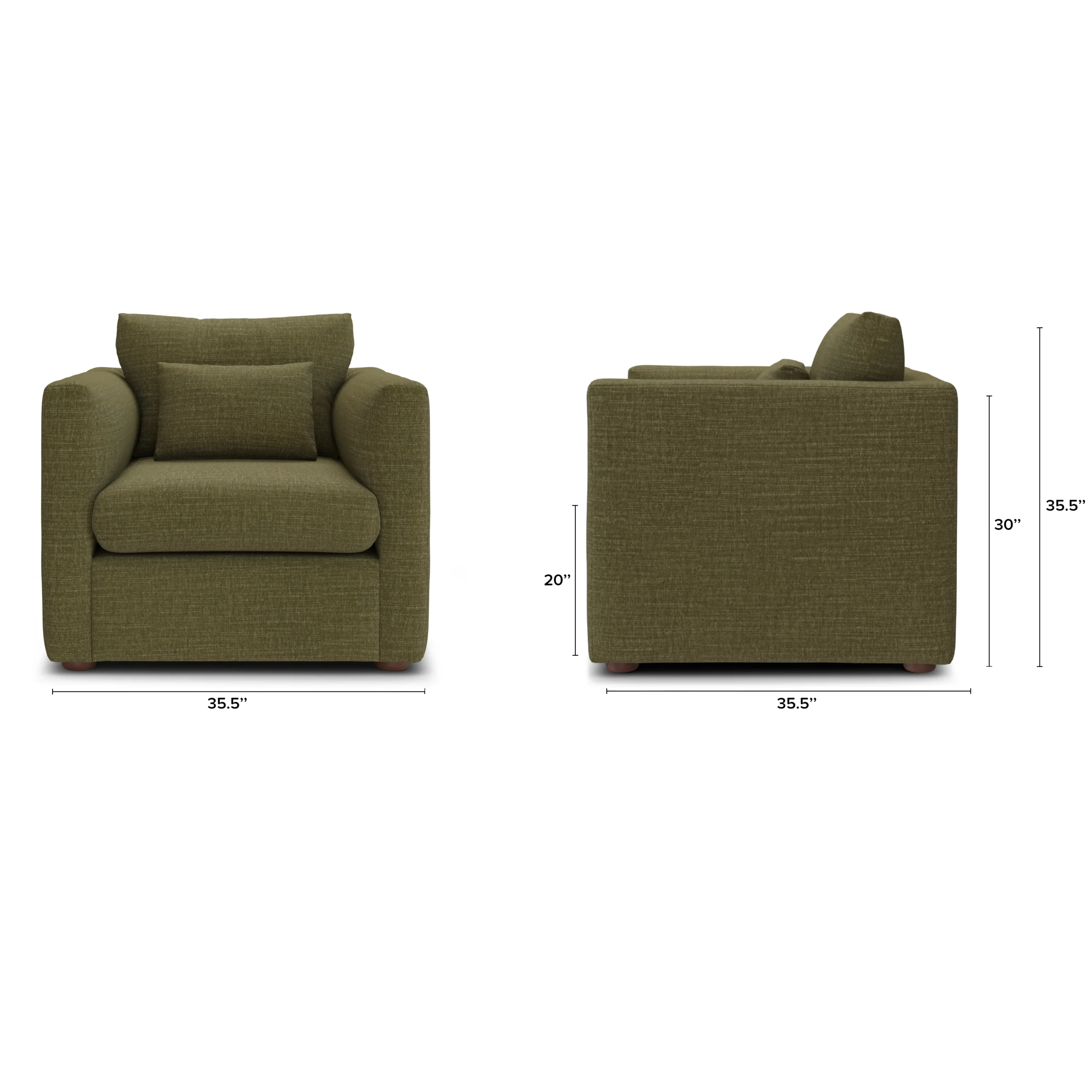 Marina 38_ Lounge Chair - Napa Moss - Image 2