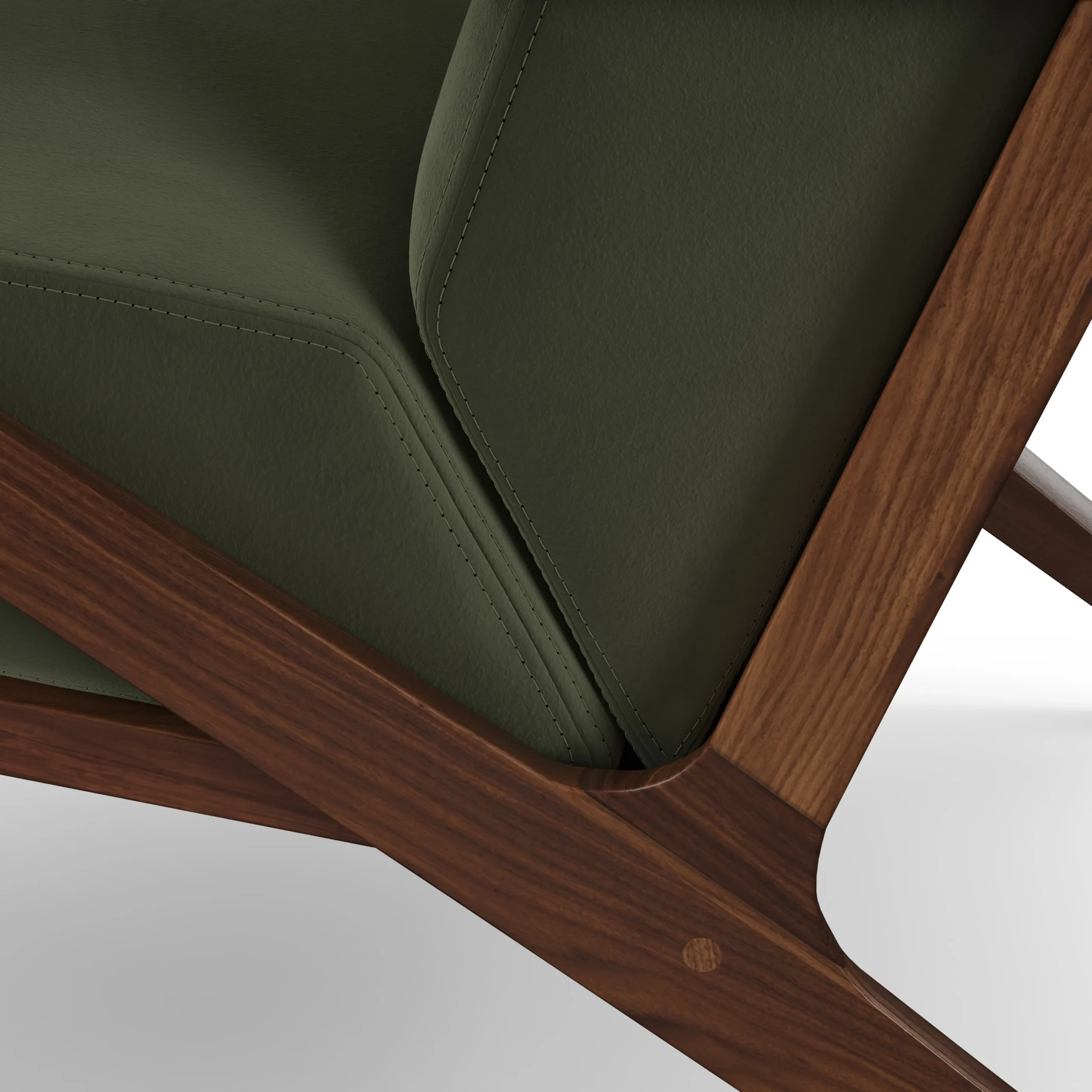 Otio 26_ Velvet Lounge Set - Walnut and Hale Fir Green - Image 5