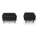 Sven 30_ Leather Ottoman - Oxford Black