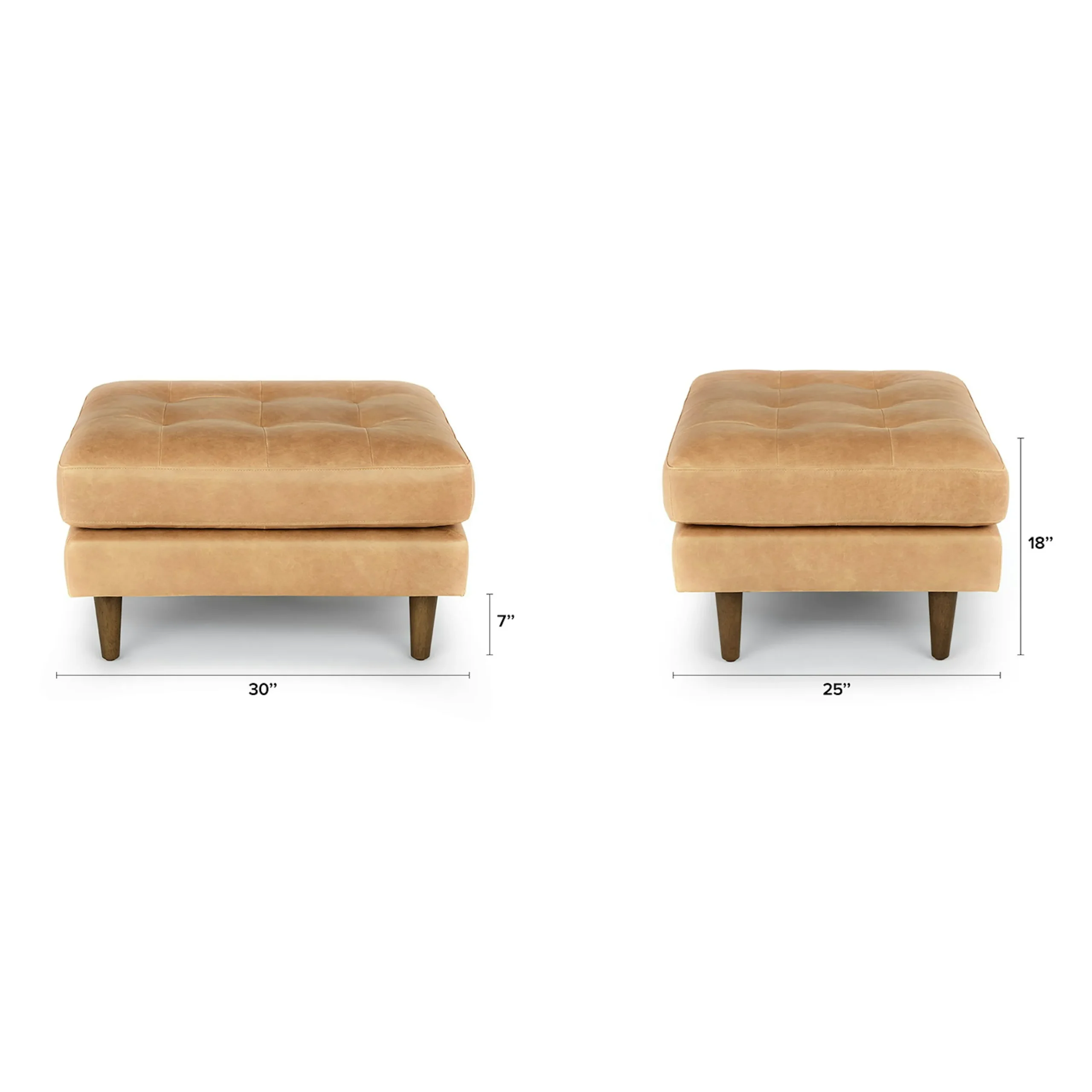 Sven 30_ Leather Ottoman - Charme Tan - Image 2
