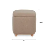 Maribo 19_ Storage Ottoman - Sandstone Wool Bouclé