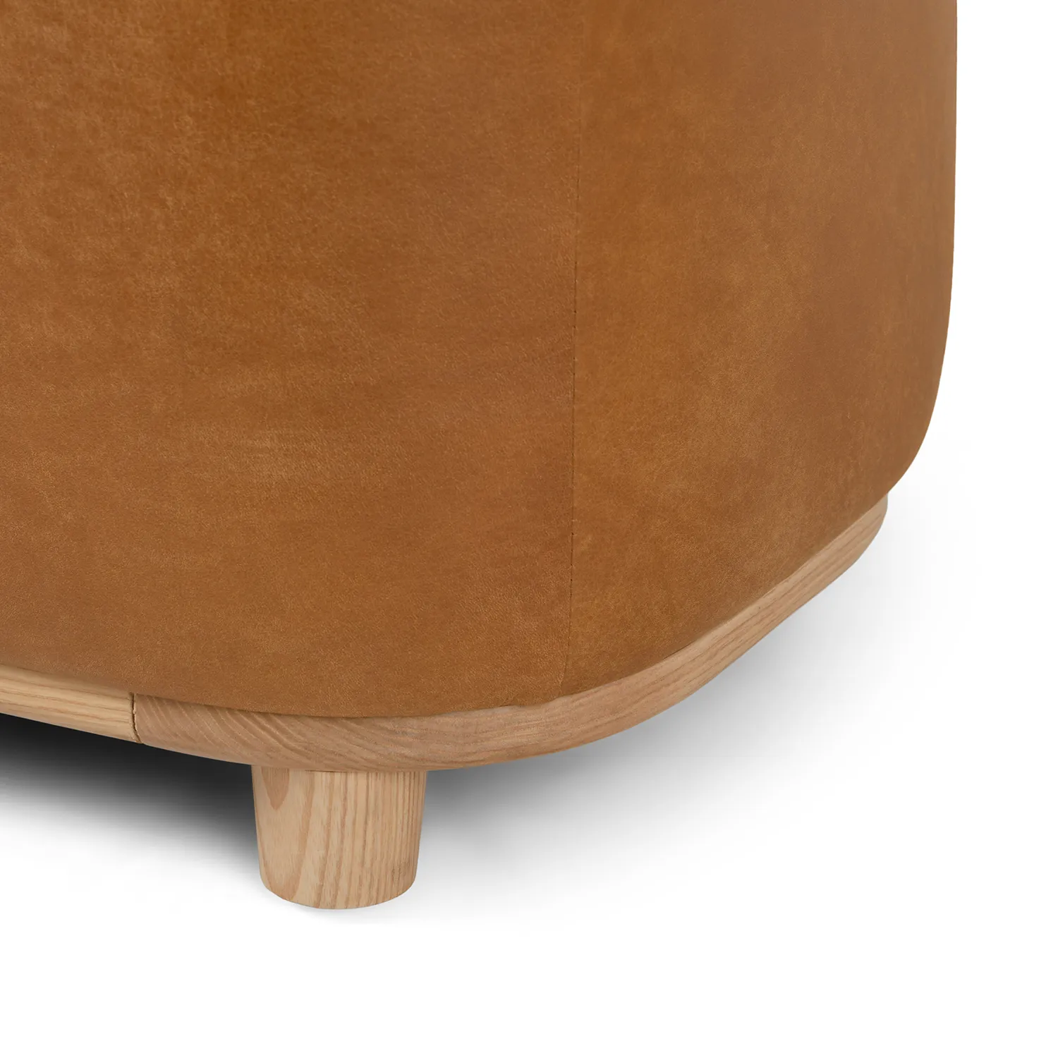 Maribo 32_ Leather Storage Ottoman - Rawhide Tan - Image 13