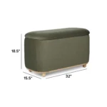 Maribo 32_ Storage Ottoman - Felted Green