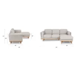 Timber 93_ Right Sectional - Rain Cloud Gray