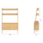 Fantol 51.5_ Shelving Unit with Storage - Natural Oak