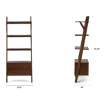 Harles 29.5_ Shelving Unit with Storage - Walnut