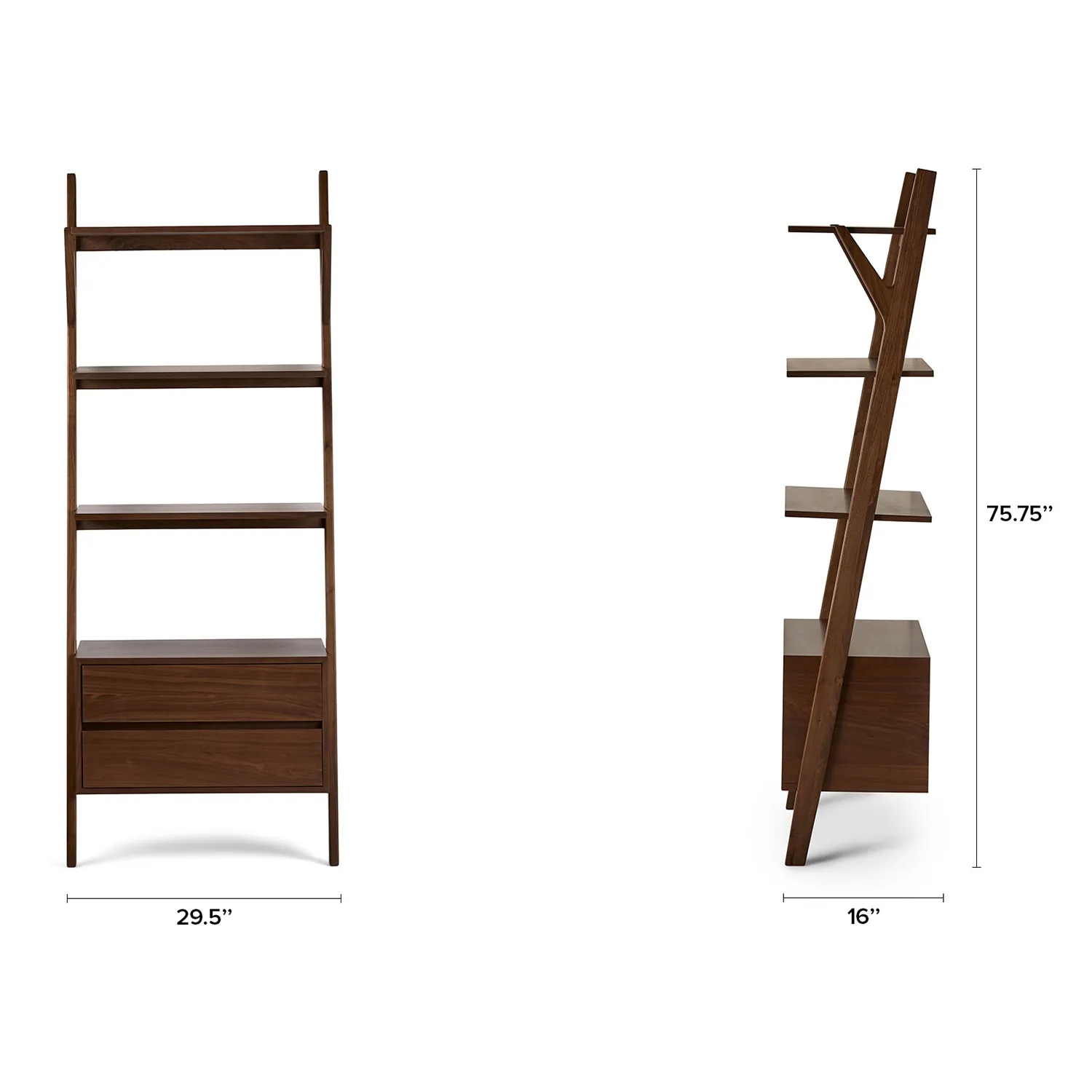 Harles 29.5_ Shelving Unit with Storage - Walnut - Image 13