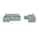 Vati 90.5_ Left Storage Sectional - Natural Oak and Silver Light Blue