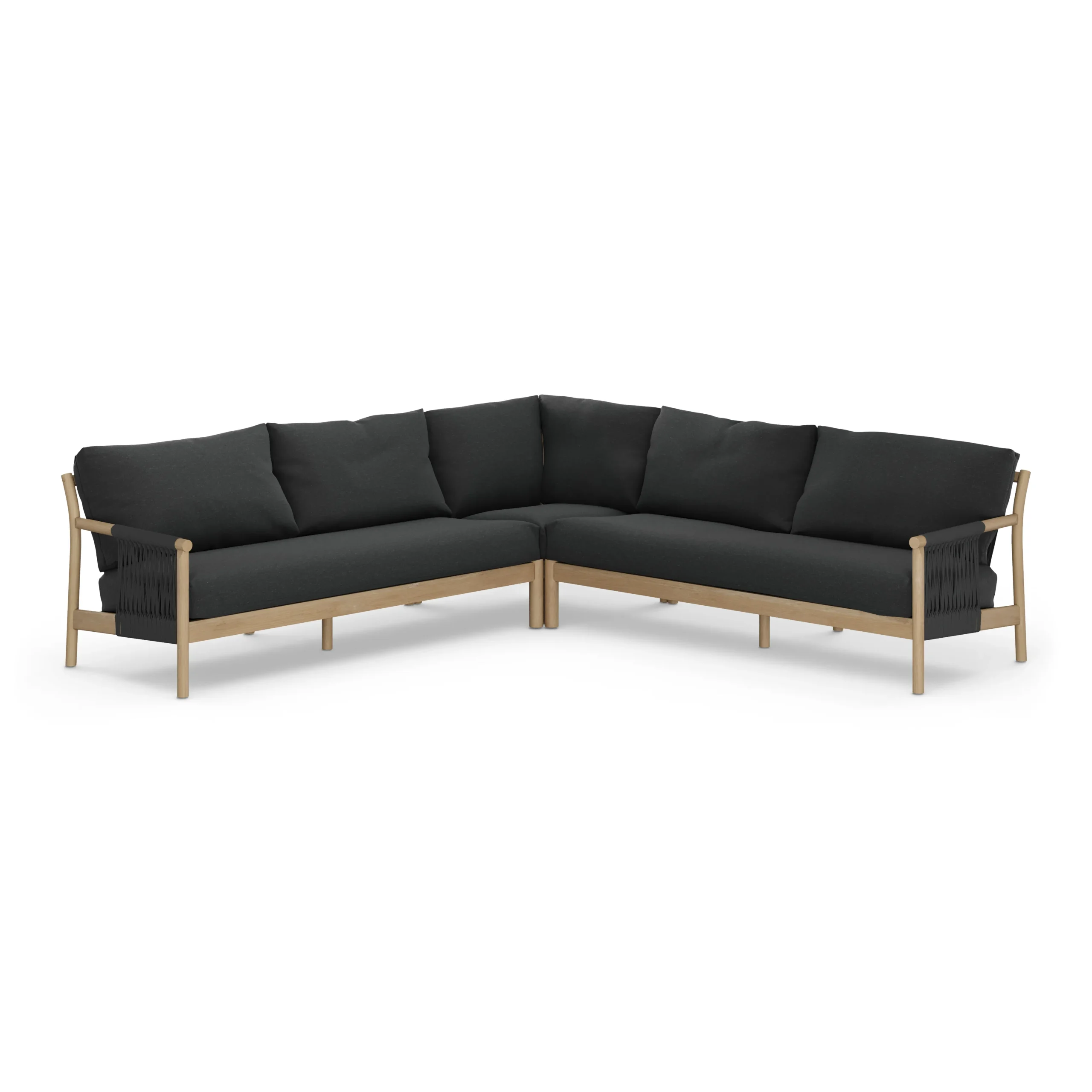 Rosa 110_ Outdoor Sectional Set - Dravite Black - Image 2