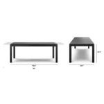 Fisk 75.5_ - 96_ Outdoor Extendable Dining Table - Black