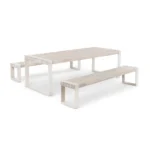 Lubek 94.5_ Outdoor Dining Set - Byron Gray
