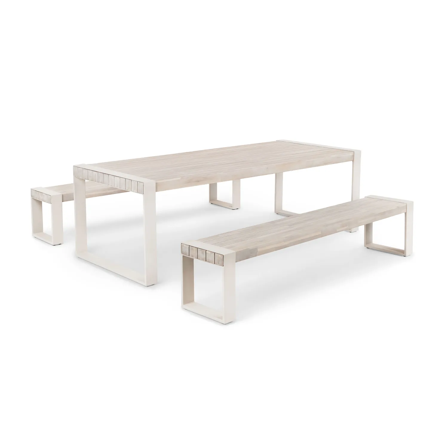 Lubek 94.5_ Outdoor Dining Set - Byron Gray - Image 9