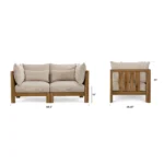 Cove 68.5_ Outdoor Modular Loveseat - Basket Beige