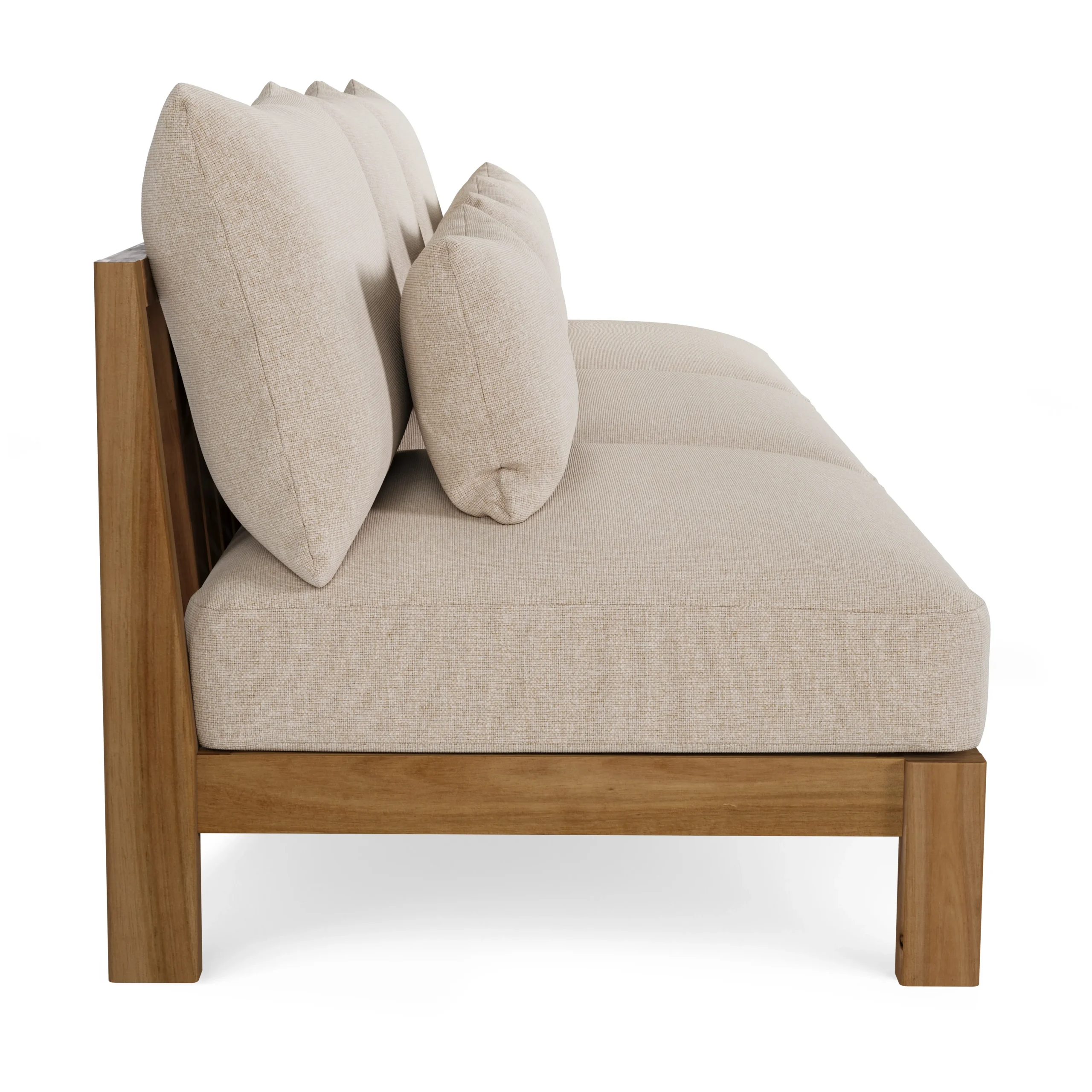 Cove 102.75_ Outdoor Armless Modular Sofa - Basket Beige - Image 10