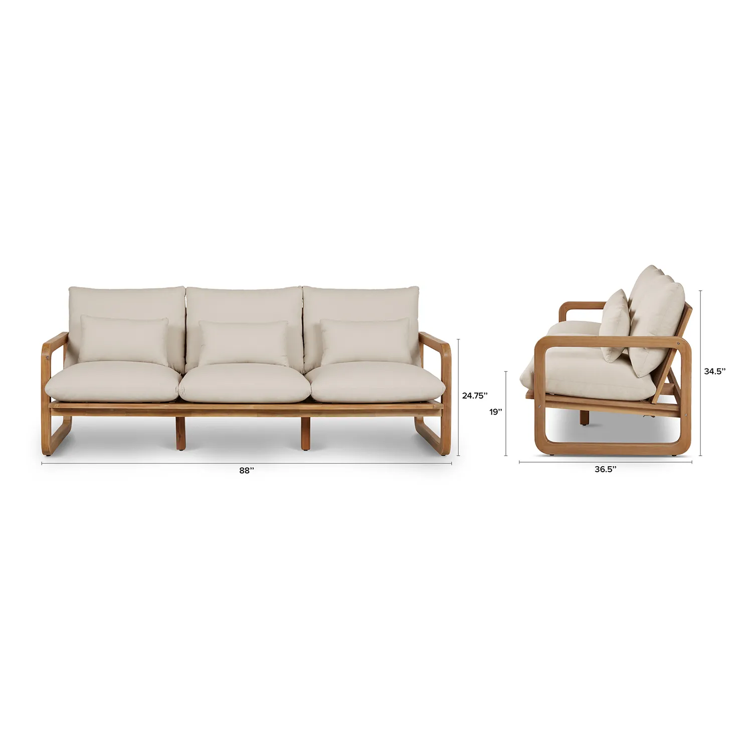 Laholm 88_ Outdoor Sofa - Dravite Ivory - Image 2