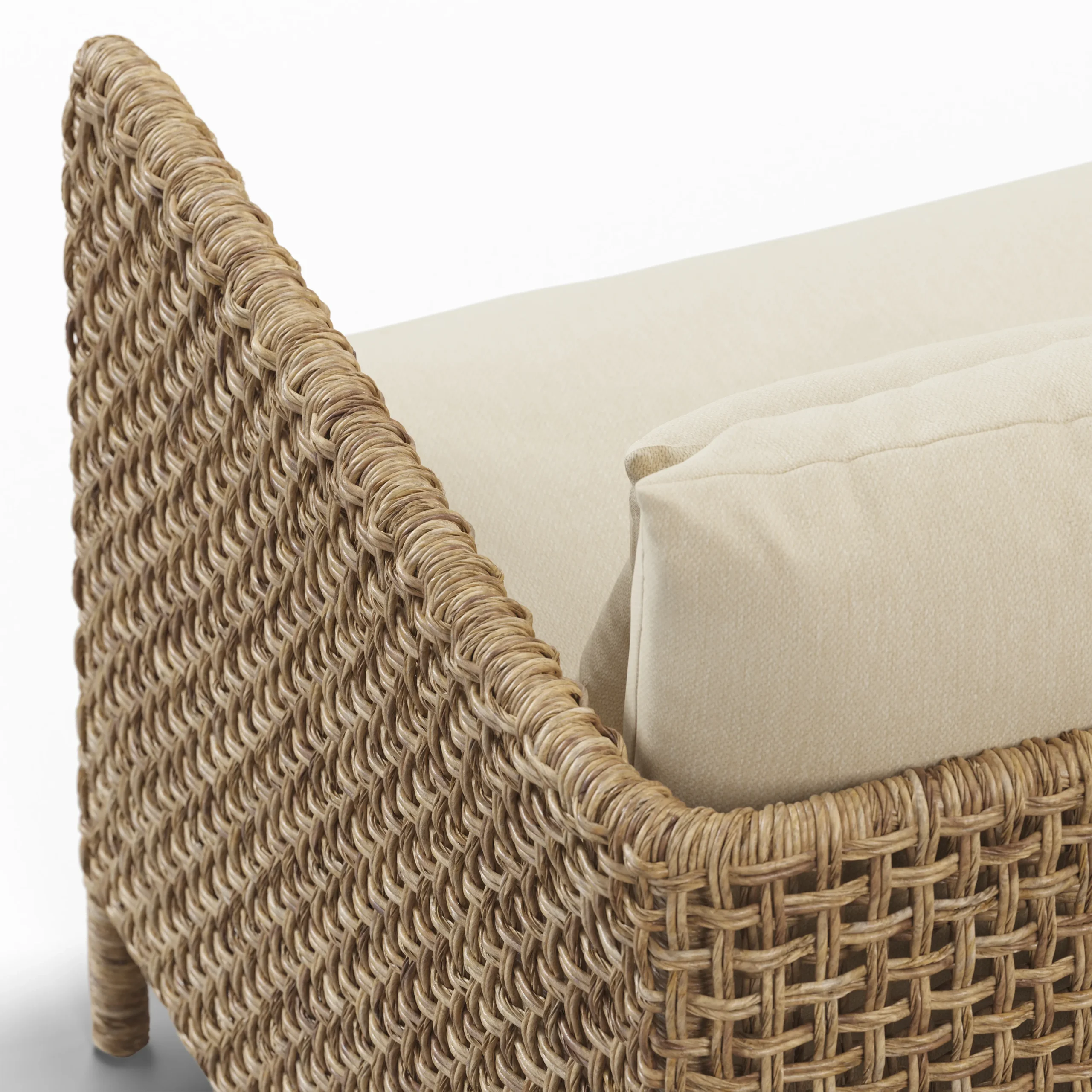 Robbi 67.25_ Outdoor Loveseat Set - Dravite Ivory - Image 4