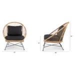Aeri 37_ Outdoor Lounge Chair - Slate Gray