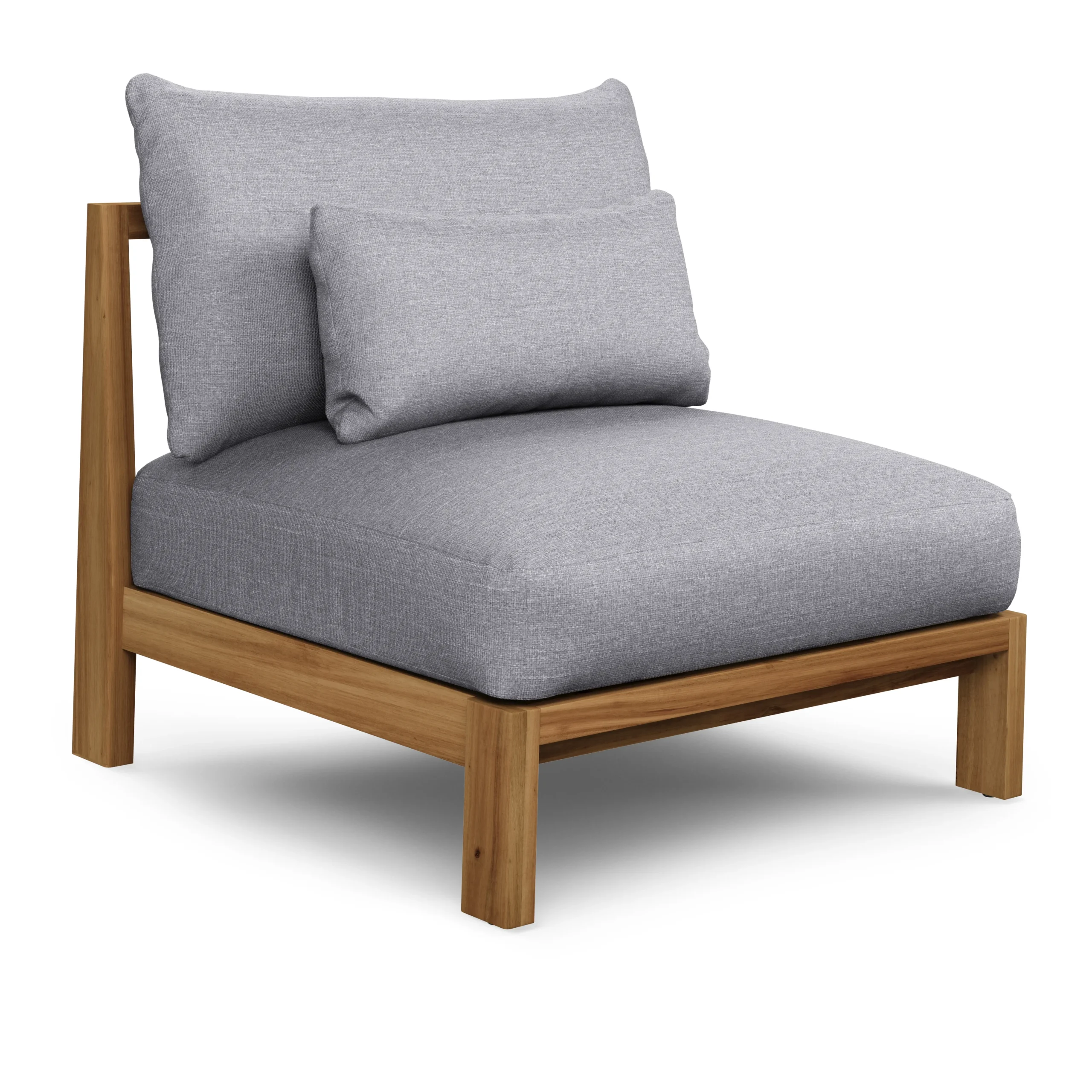 Cove 34.25_ Outdoor Armless Chair Module - Basket Gray - Image 5