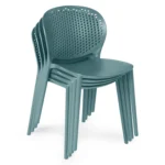 Dot Outdoor Stackable Dining Chair - Surf Blue