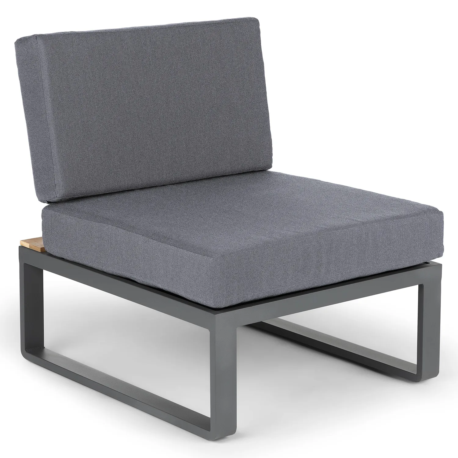 Kezia 28_ Outdoor Armless Chair Module - Whale Gray - Image 4