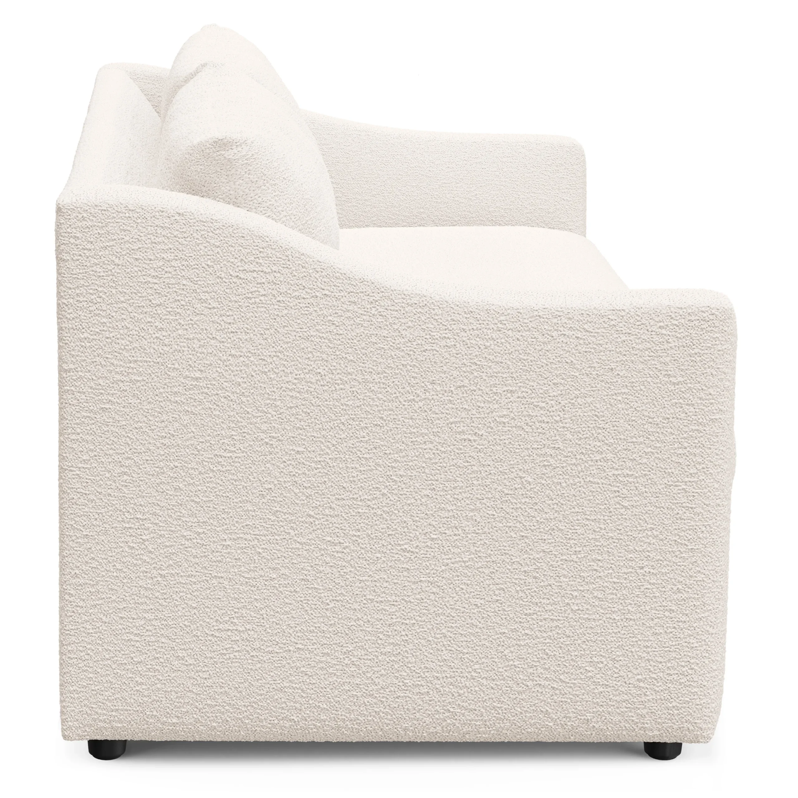 Landry 84.5_ Sofa Bed - Ivory Wool Bouclé - Image 14