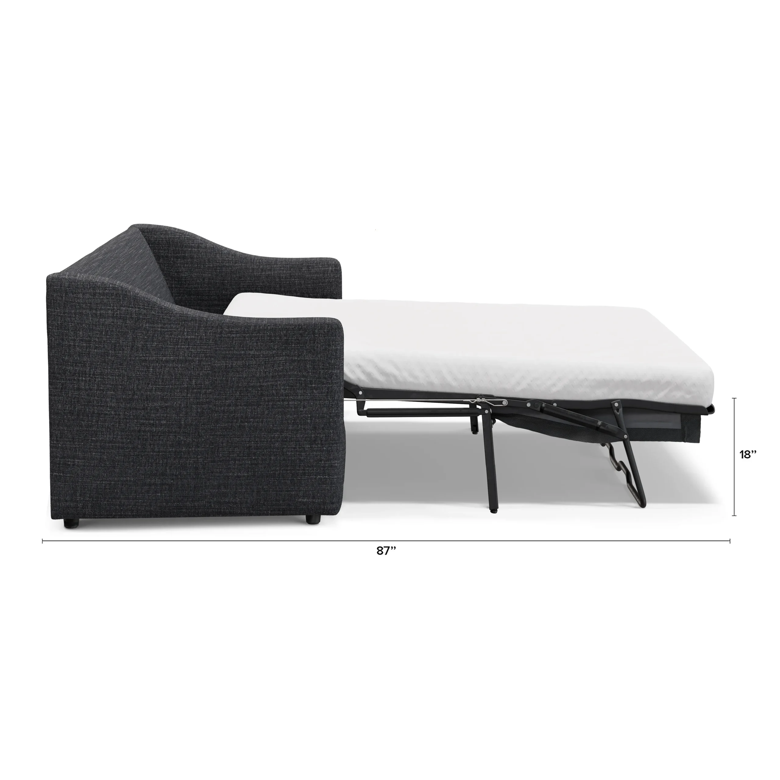 Landry 84.5_ Sofa Bed - Napa Charcoal - Image 14