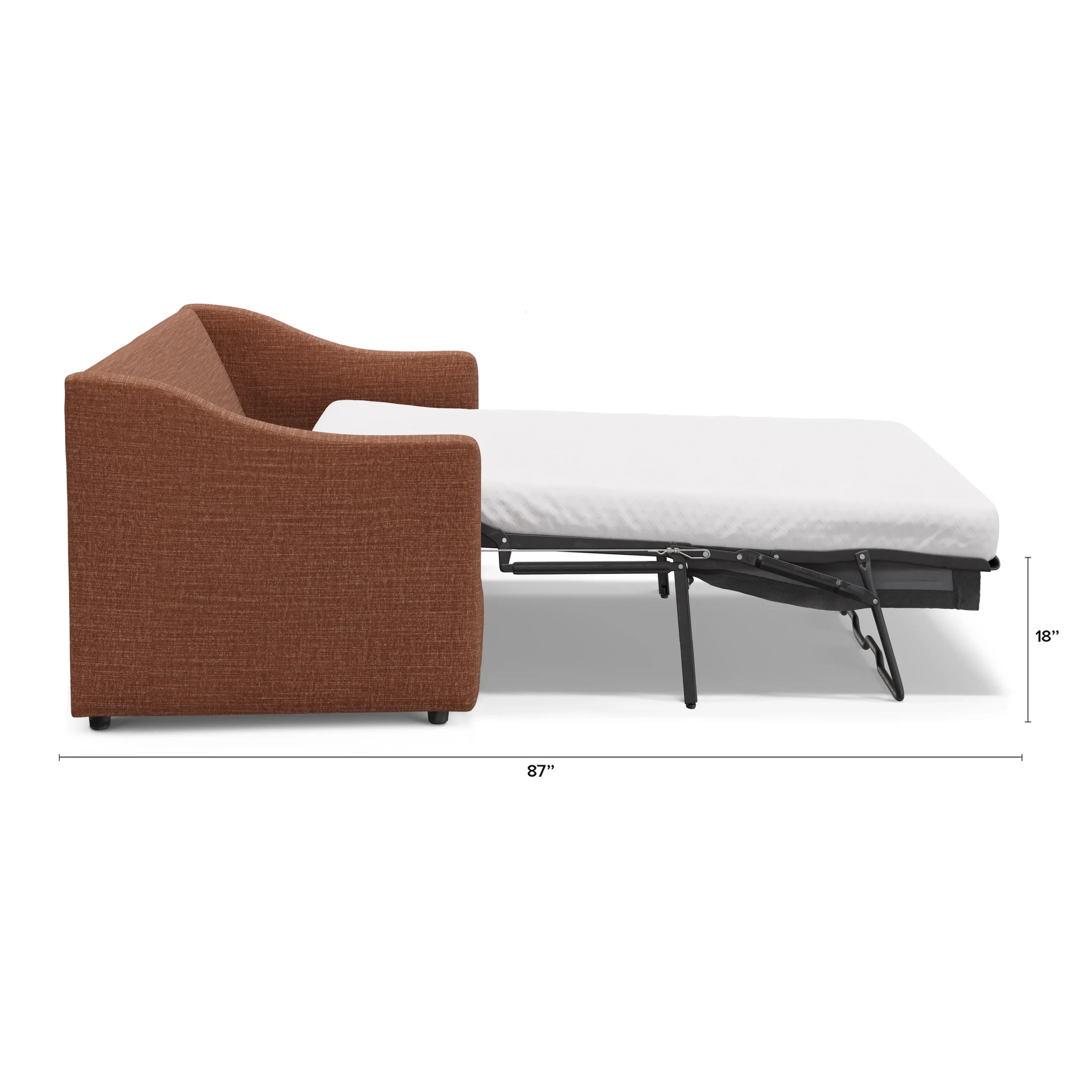 Landry 84.5_ Sofa Bed - Napa Rust - Image 14