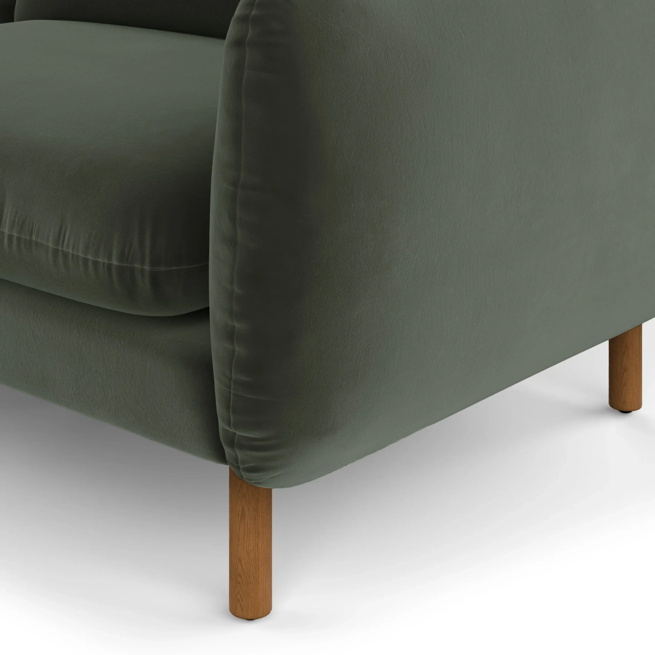 Sanders 37_ Velvet Lounge Chair - Plush Pacific Green - Image 5