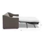 Landry 84.5_ Velvet Sofa Bed - Hale Warm Gray