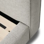 Cigar King Upholstered Storage Bed - Birch Ivory