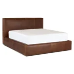 Cigar Queen Leather Storage Bed - Rawhide Brown