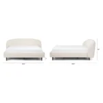 Kayra King Upholstered Bed - Ivory Bouclé