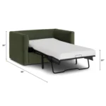 Marina 57_ Velvet Sleeper Chair - Hale Fir Green