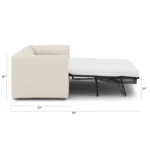 Marina 90_ Sofa Bed - Ivory Wool Bouclé