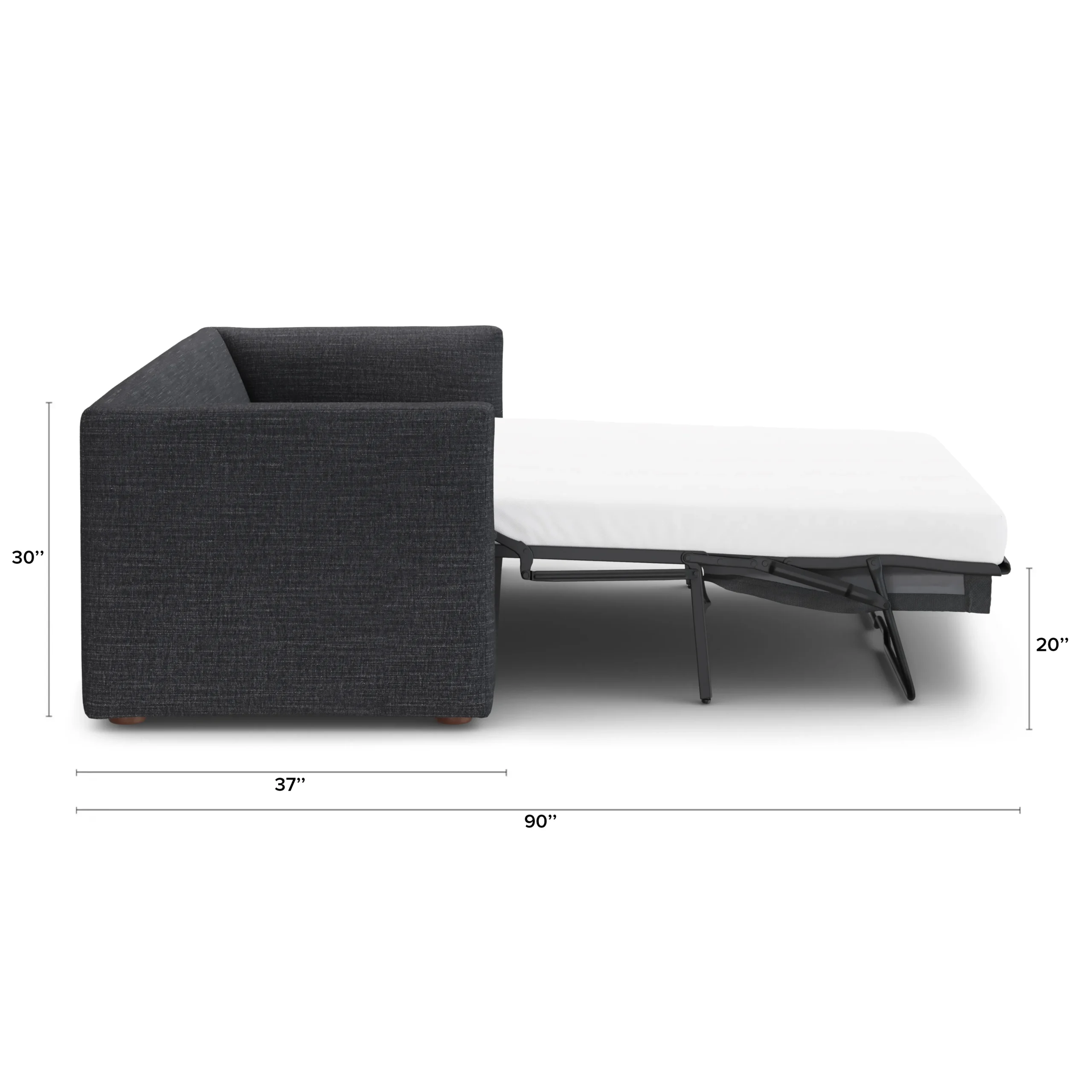 Marina 90_ Sofa Bed - Napa Charcoal - Image 9