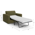 Riley 57.5_ Sleeper Chair - Napa Moss