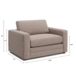 Riley 57.5_ Sleeper Chair - Napa Quartz