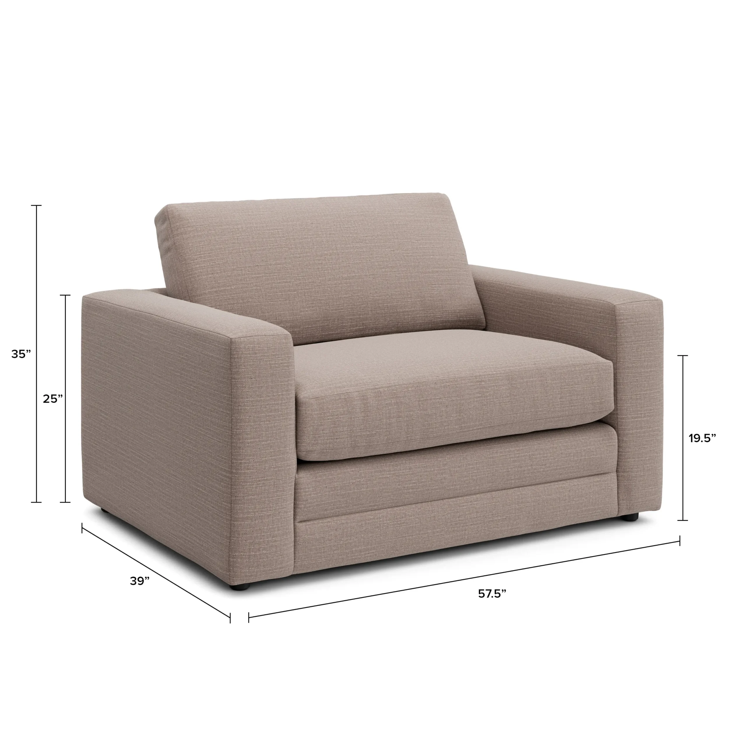 Riley 57.5_ Sleeper Chair - Napa Quartz - Image 6