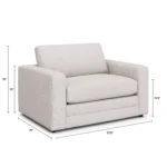 Riley 57.5_ Sleeper Chair - Napa White