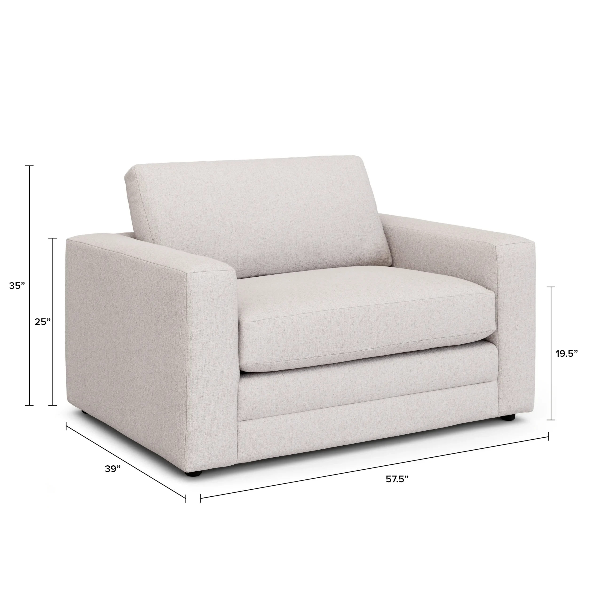 Riley 57.5_ Sleeper Chair - Napa White - Image 12