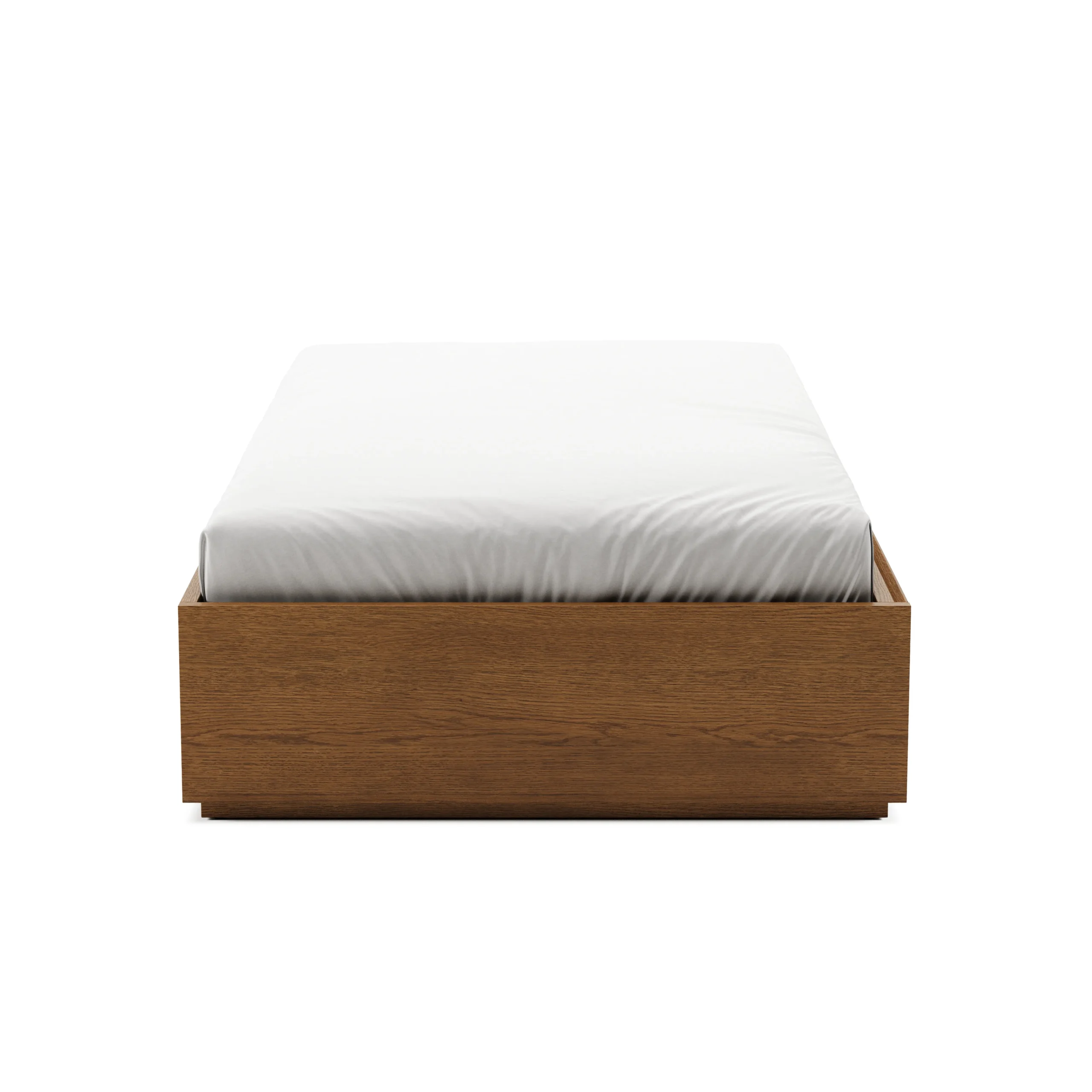 Leif Twin Platform Storage Bed - Smoked Oak - Image 2