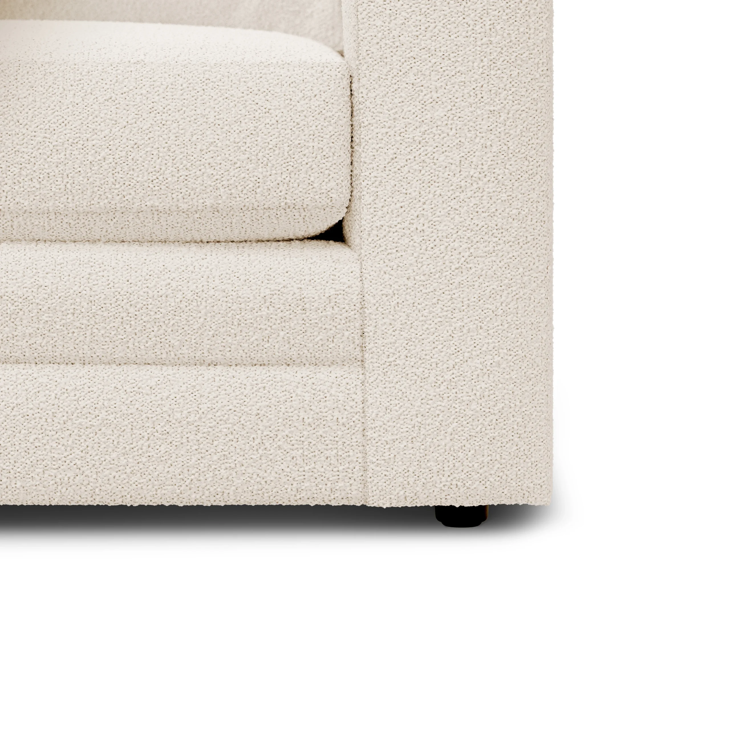 Riley 84_ Sofa Bed - Ivory Wool Bouclé - Image 14