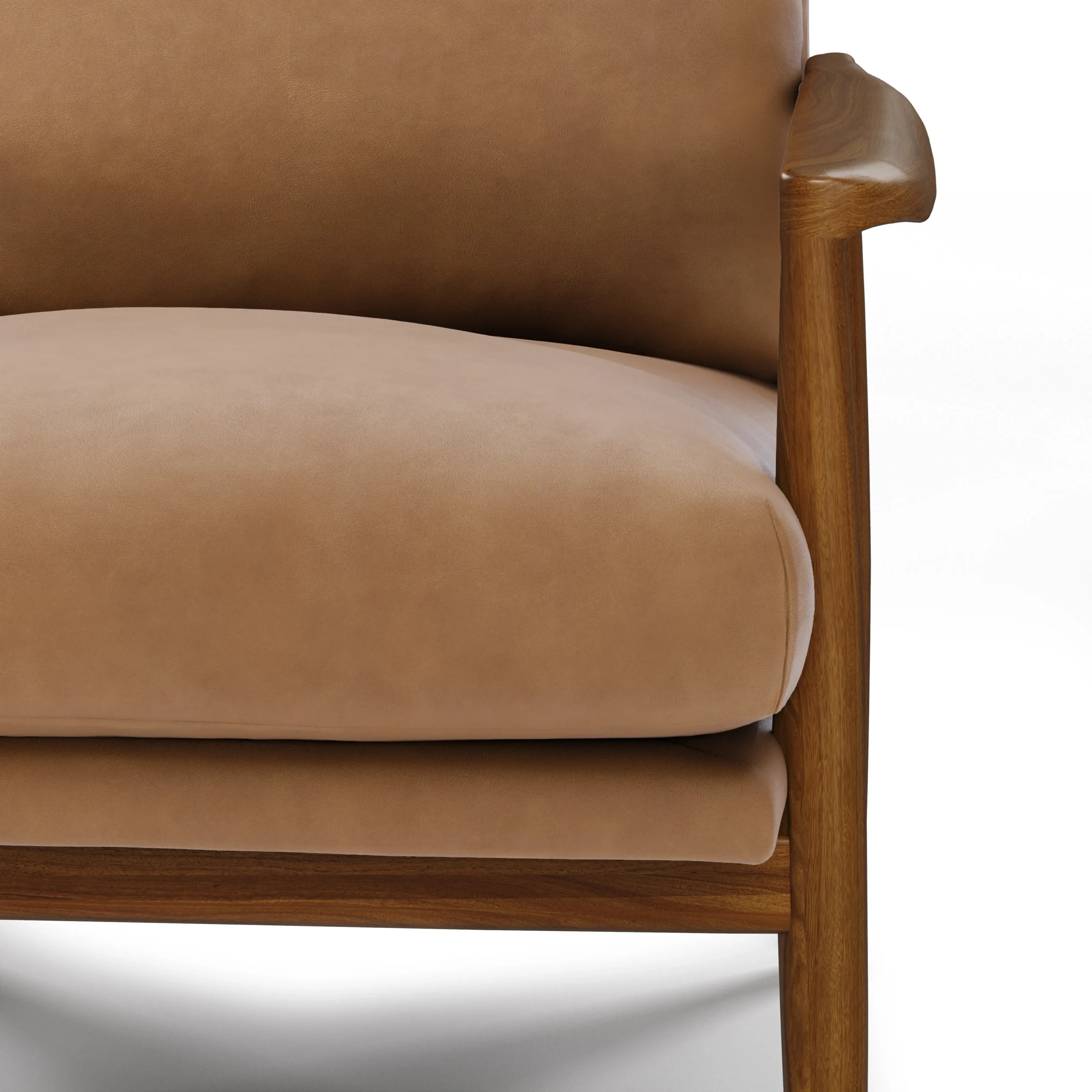 Bavel 26_ Leather Lounge Set - Walnut and Charme Tan - Image 6