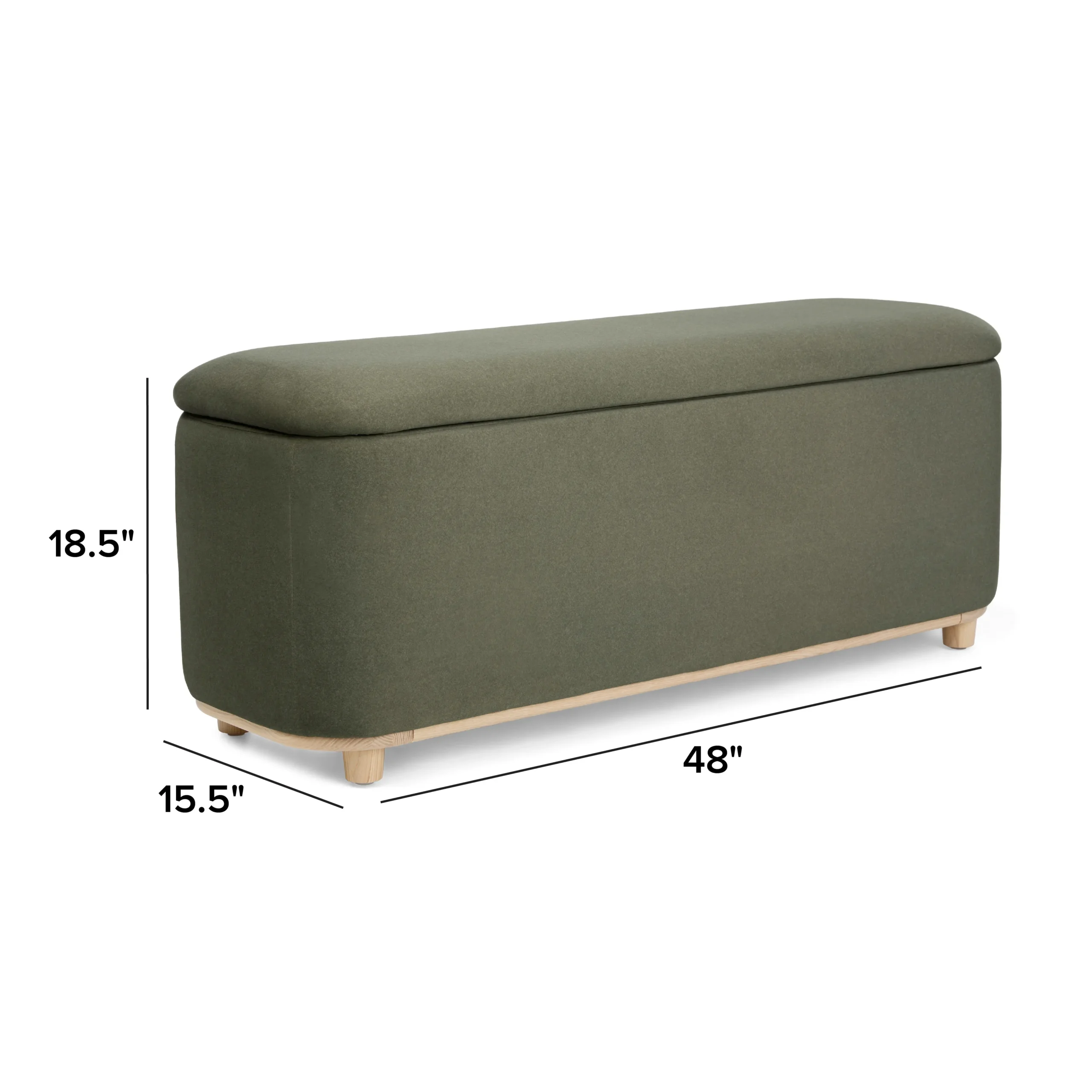 Maribo 48_ Storage Ottoman - Felted Green - Image 14