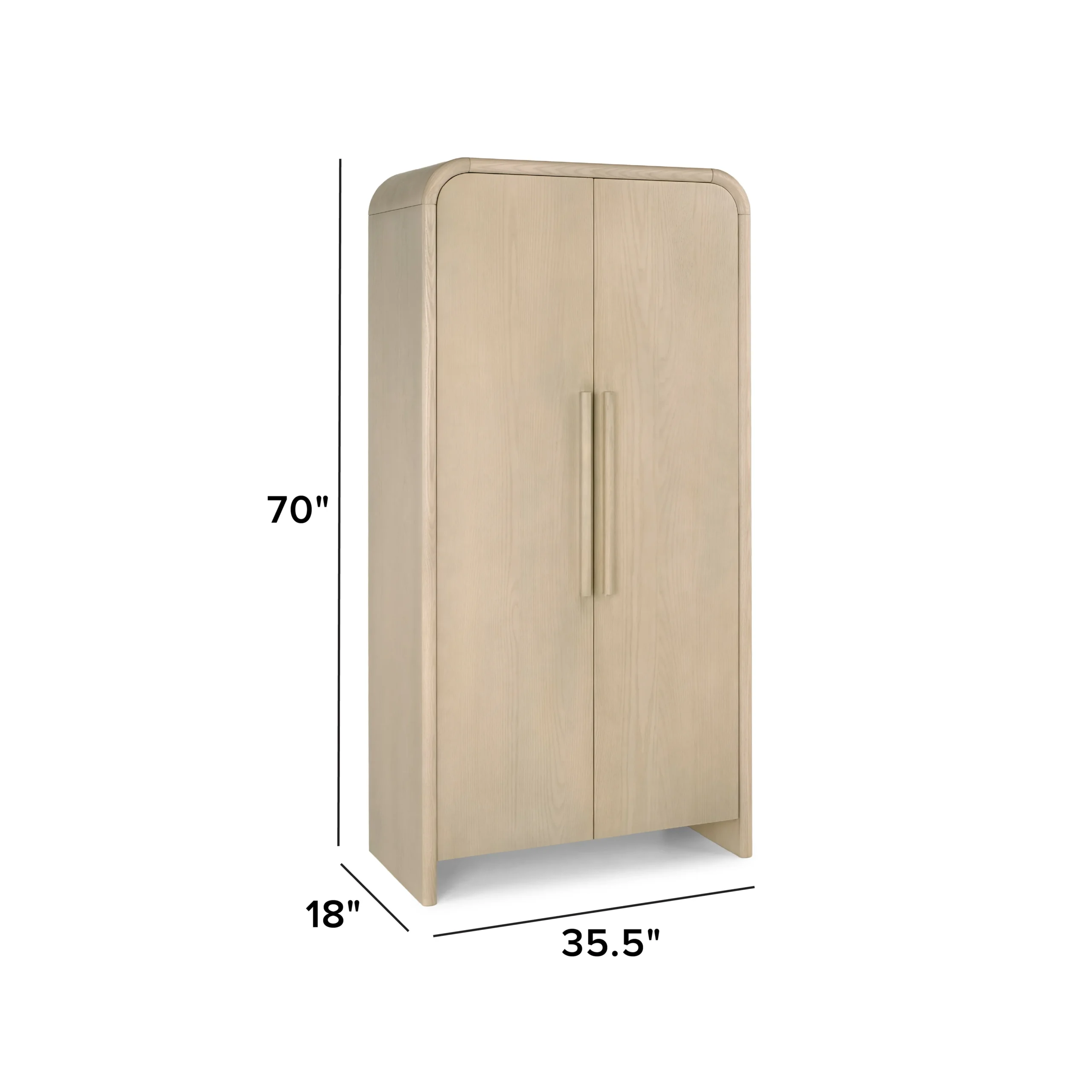 Faydra 35.5_ Enclosed Bookcase - Natural Ash - Image 14