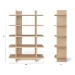 Torme 48_ Bookcase, Tall - White Oak