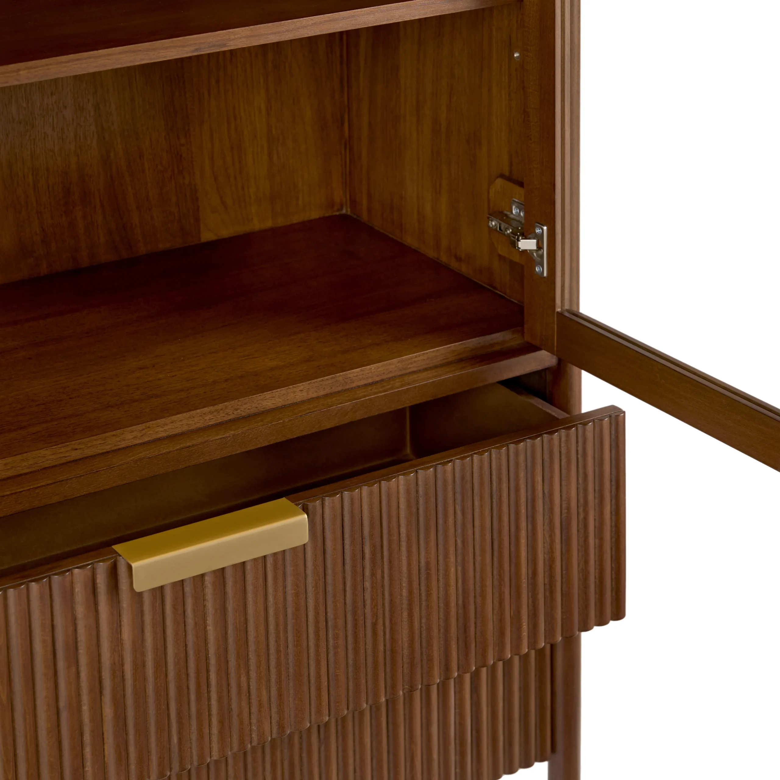 Liv 35.25_ Glass Cabinet - Walnut - Image 14