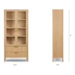 Liv 35.25_ Glass Cabinet - White Oak