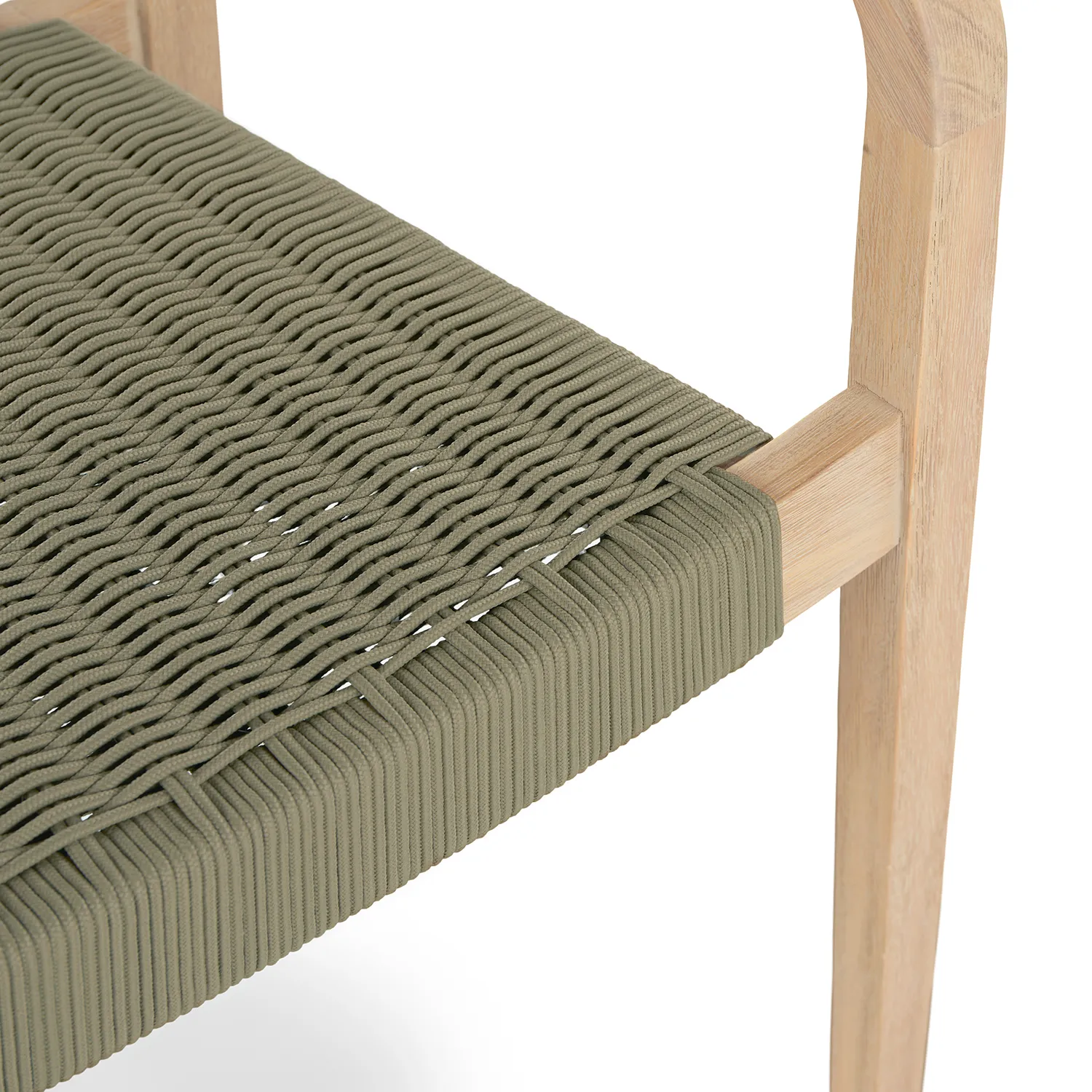 Reyes Outdoor Stackable Dining Armchair - Sun-Bleached Gray - Image 6