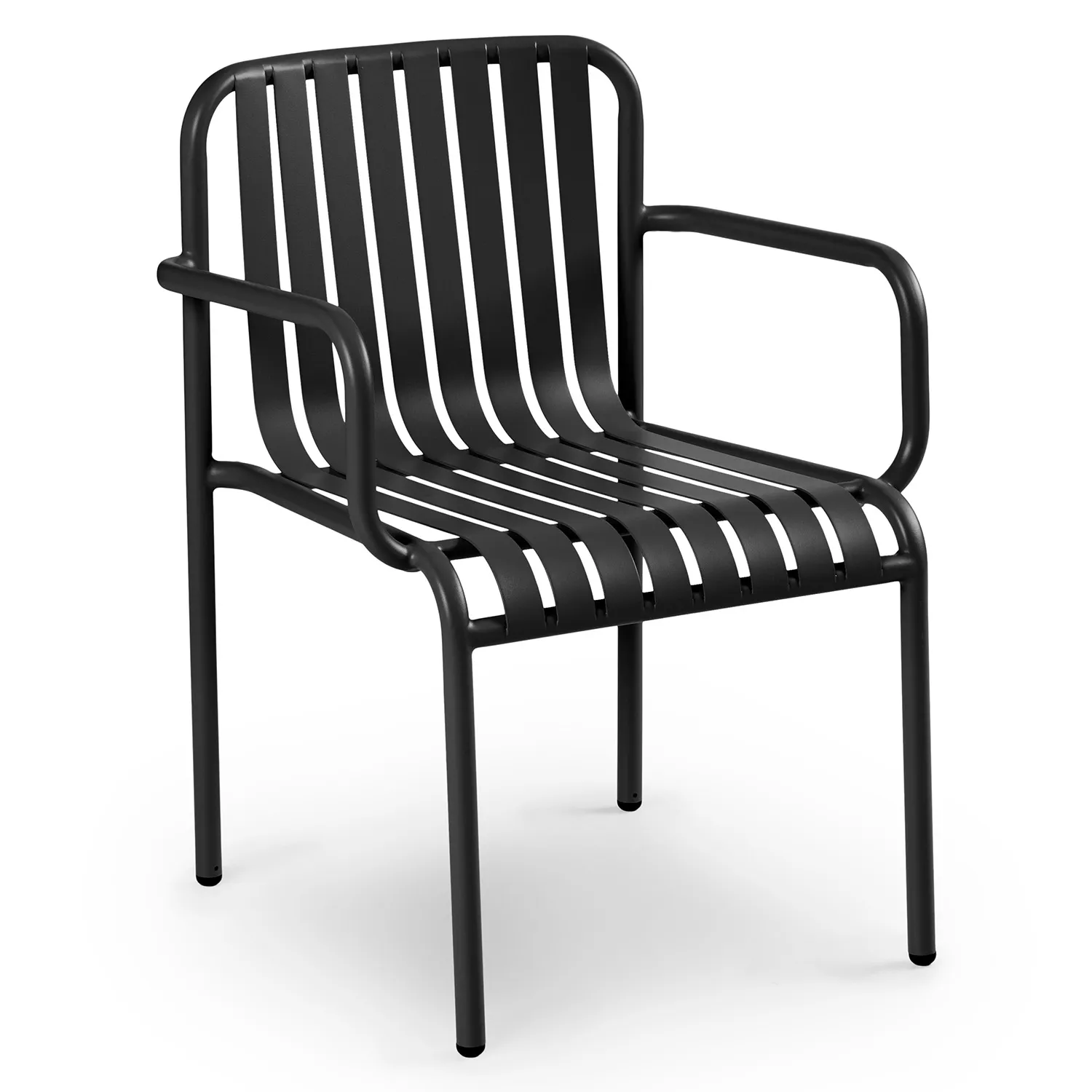 Sarek Outdoor Stackable Dining Armchair - Black - Image 7